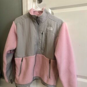 The North Face Pink & Gray Puffer Jacket